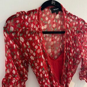 Kooples wrap dress with slip